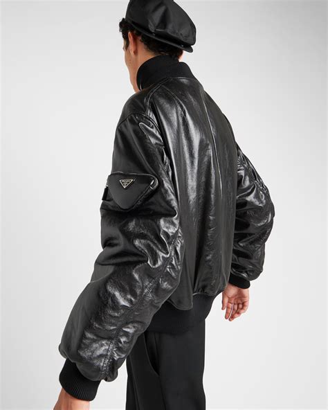 bomber prada|prada nappa bomber jacket.